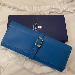 Royce New York Blue Jewelry Roll